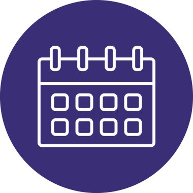 Takvim simgesi, vektör illüstrasyonu basit tasarım