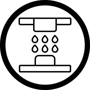 duş ikonu vektör illüstrasyonu