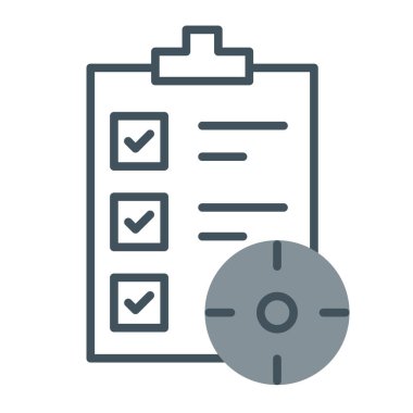 Pano kontrol listesi simgesi. düz dizayn. vektör