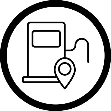 Benzin istasyonu vektör simgesi