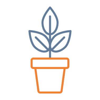 çömlekte bitki, vektör simgesi