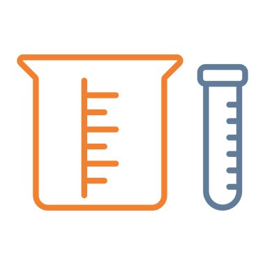 laboratuvar test tüpleri izole edilmiş simge