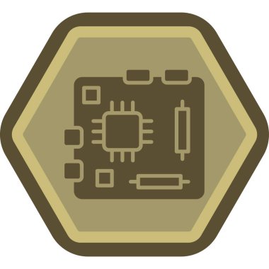 İşlemci. Web simgesi basit illüstrasyon