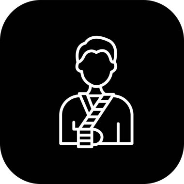 Modern insanın vektör illüstrasyonu simgeden yoksun