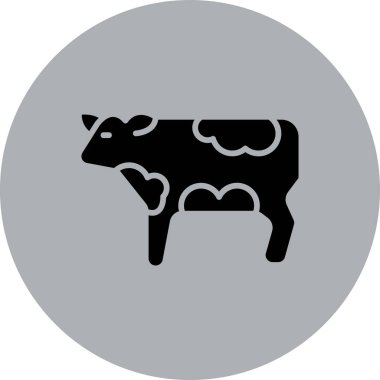 İnek ikonu. vektör illüstrasyonu