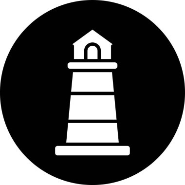 Deniz feneri ikonu vektör illüstrasyonu. Deniz feneri ikonu. deniz feneri vektörü