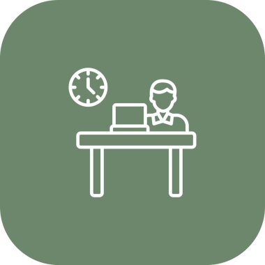 Ofis saat simgesinin vektör illüstrasyonu