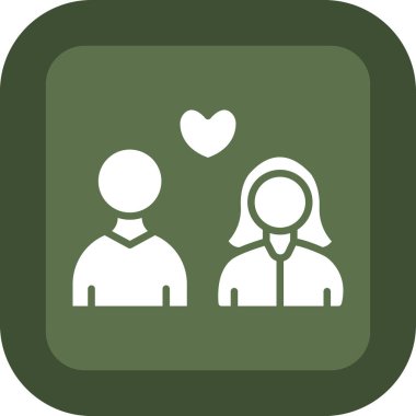 çift simgesi, basit vektör illüstrasyonu