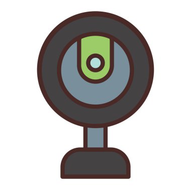 kamera vektörü düz renk simgesi