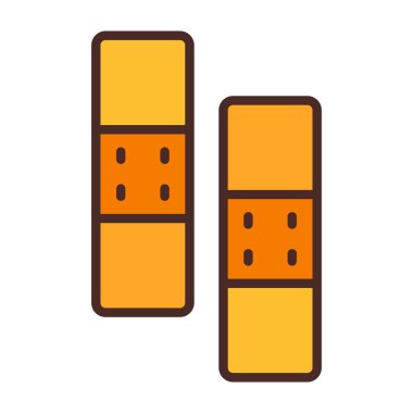 Güç soketinin iki farklı renkli vektör simgesi