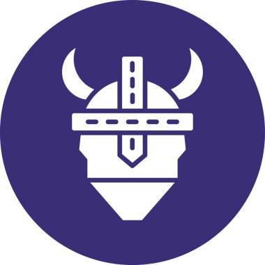 Viking miğferi. Basit illüstrasyon