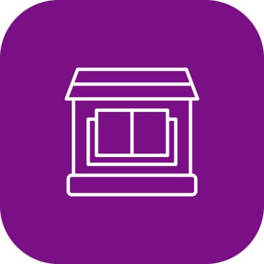 vektör evi simgesi, basit vektör illüstrasyonu