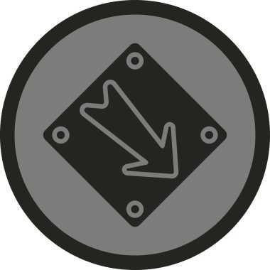 bir çerçeve içinde ok sağ vektör simgesi