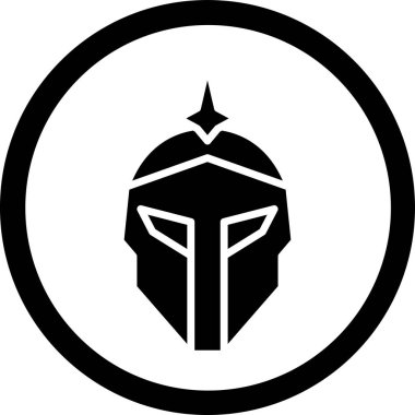 Kask vektörü düz simgesi