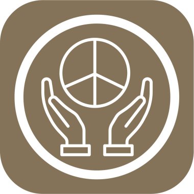 Barış simgesinin vektör illüstrasyonu