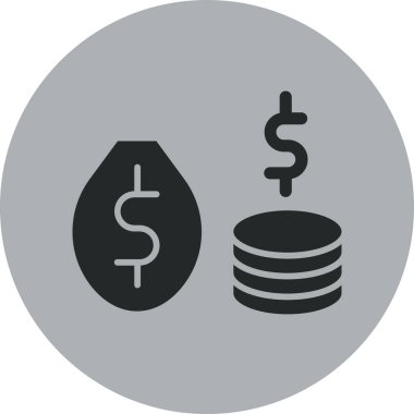 Dolar vektör renk simgesi