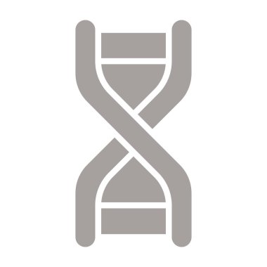 DNA DNA vektör simgesi. biçim düz sembol, gri renk, yuvarlak açılar, beyaz arkaplan