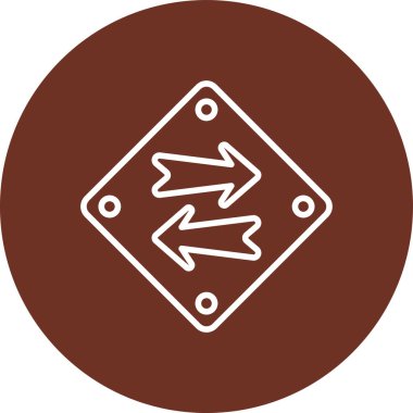 Yol işareti simgesi. vektör