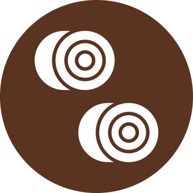 Kahve çekirdeği vektör simgesi, basit illüstrasyon