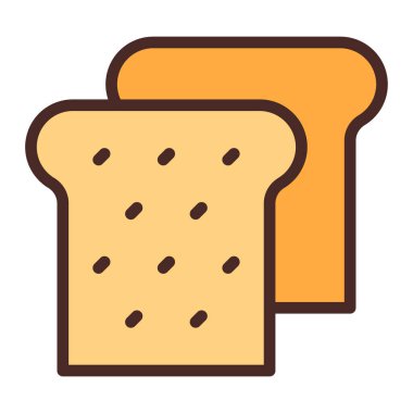 Ekmek. Web simgesi basit illüstrasyon