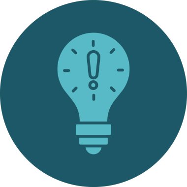 ampul vektör glyph çember tasarımı