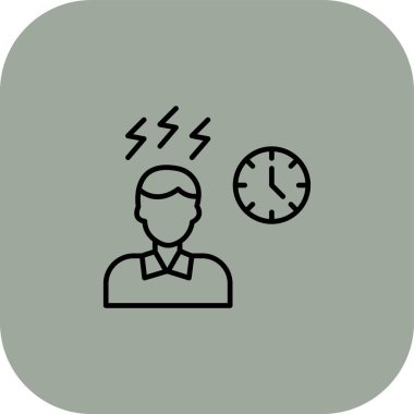 zaman yönetimi simgesi, vektör illüstrasyonu