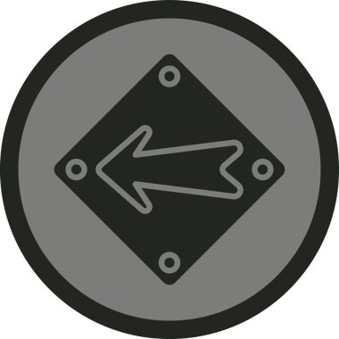 Eğilim biçimi izole edilmiş arkaplan gruplandırılmış ok sol simgesi