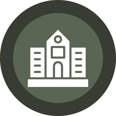 Bina. Web simgesi basit illüstrasyon