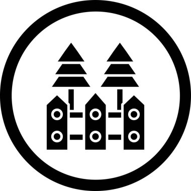 Ağaç simgesinin vektör illüstrasyonu