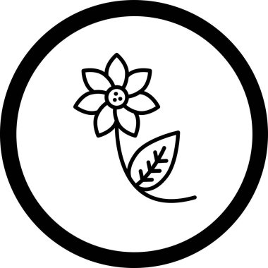 Çiçeğin vektör illüstrasyonu