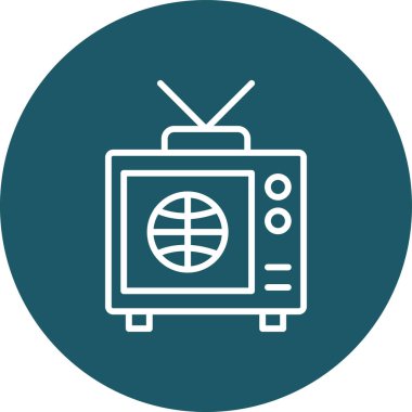 Vektör TV simgesi, illüstrasyon