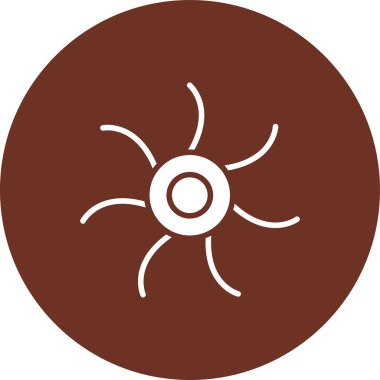 Bir güneş simgesinin vektör illüstrasyonu