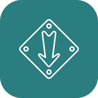 Glyph vektör simgesinden aşağıya güzel oklar