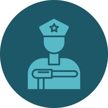 Polis web simgesi, vektör illüstrasyonu