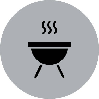 Barbekü ikonu vektör illüstrasyonu