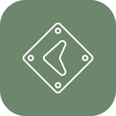 güzel sol ok vektör çizgisi simgesi