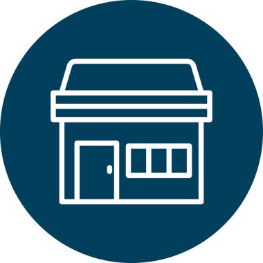 Dükkan. Web simgesi basit illüstrasyon