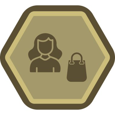 Kız ikonu. düz illüstrasyon tasarımı insanlar beyaz üzerinde izole edilmiş vektör simgesi