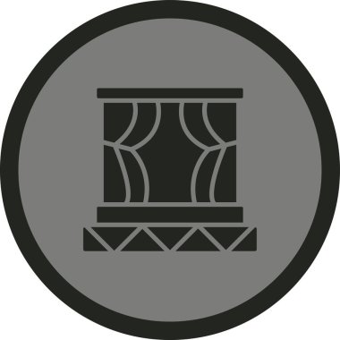 Modern b 'nin vektör illüstrasyonu mobilya ikonundan yoksun.