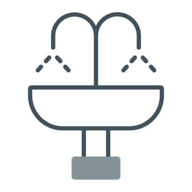 duş simgesi, vektör illüstrasyonu