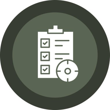 Kontrol listesi. Web simgesi basit illüstrasyon.