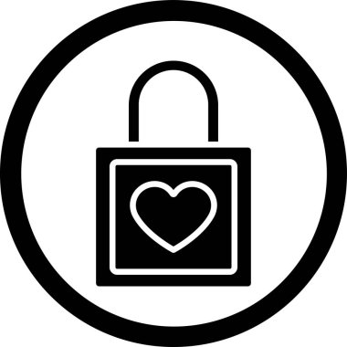 Moda biçimi izole edilmiş arkaplanda aşk kilidi simgesi