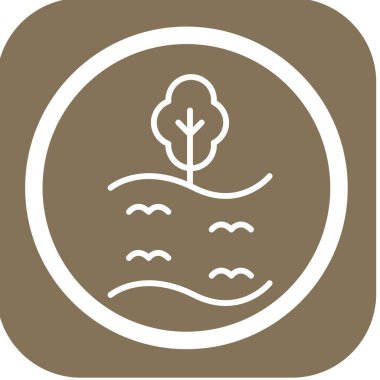 Ağacın vektör simgesi, vektör çizimi