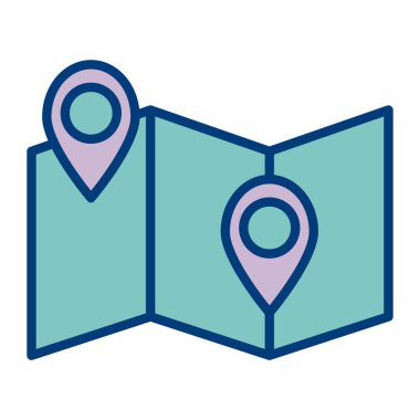 Harita konumu vektör simgesi