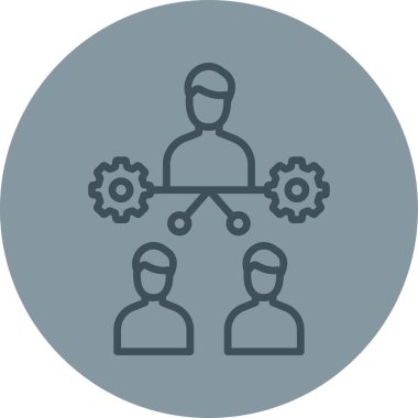 Takım çalışması simgesi, vektör illüstrasyonu