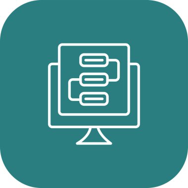 vektör lcd simgesi illüstrasyonu