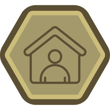 Ev. Web simgesi basit illüstrasyon