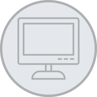 Bilgisayar. Web simgesi basit illüstrasyon