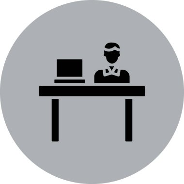 Masa. Web simgesi basit illüstrasyon