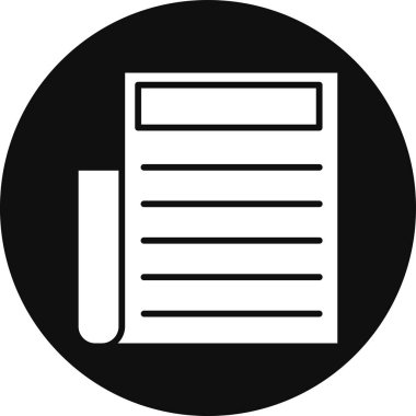 Belge. Web simgesi basit illüstrasyon